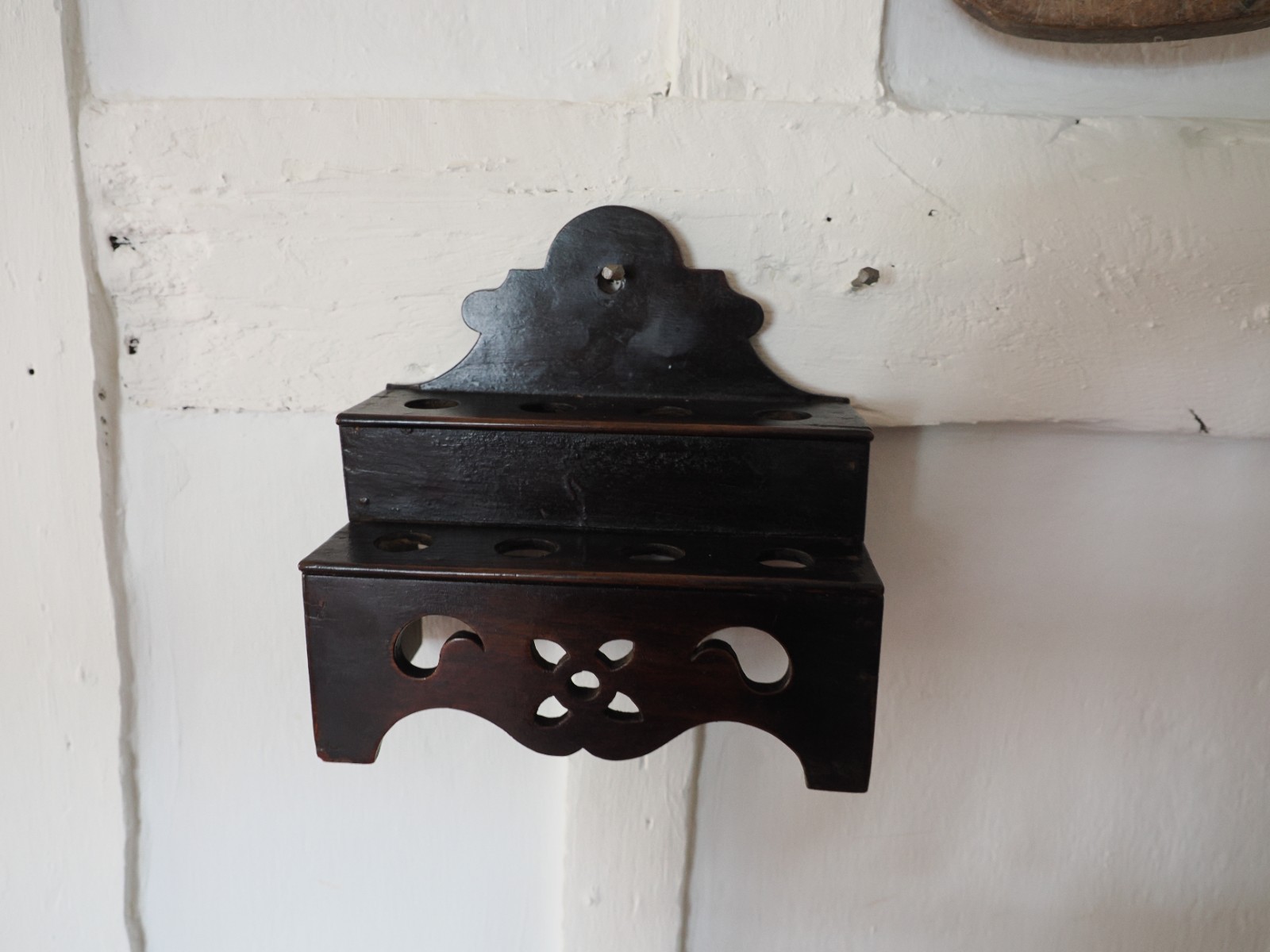 A Very Rare Tiny Welsh Spoon Rack Treen (Spoons NOT included)