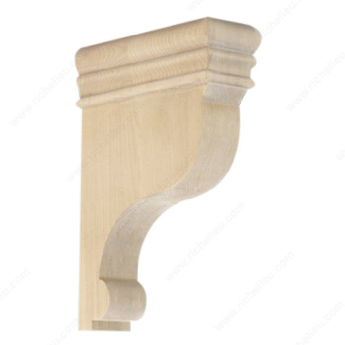 Pair of new Maple corbels, stain grade . 2 Hanging bracket mortise in.