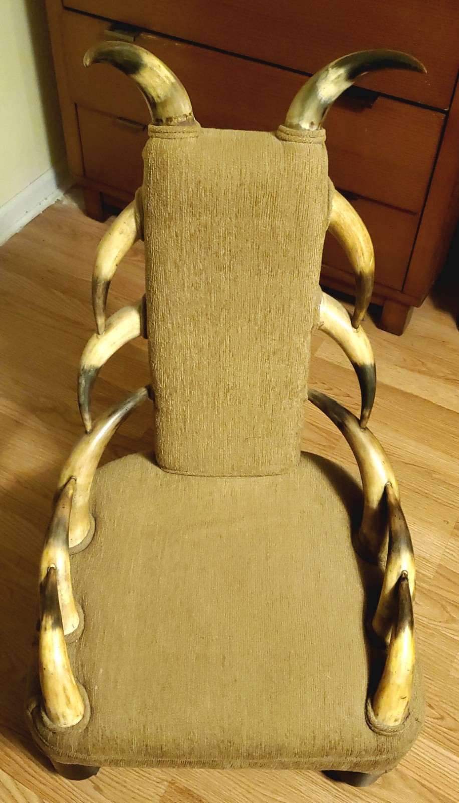 Rare Antique Heirloom Chair – Handcrafted Bullhorn & Wood – $1900 OBO