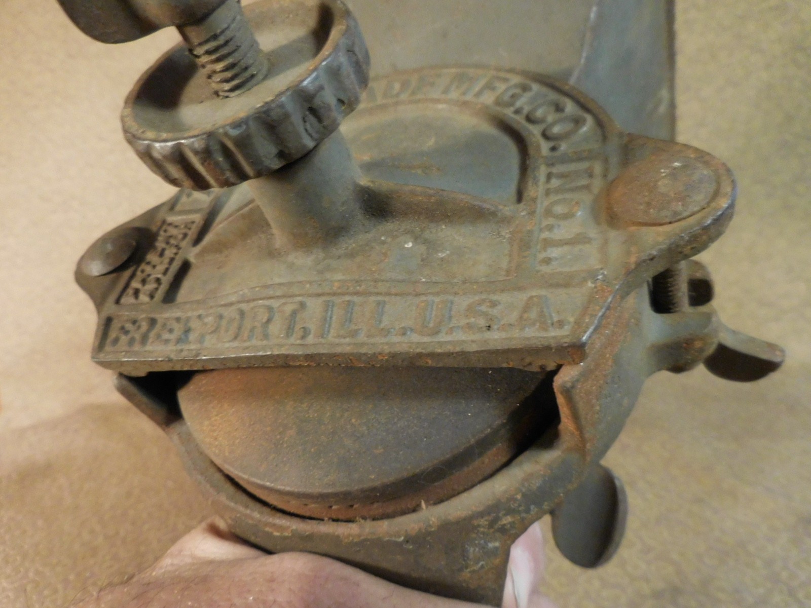 Antique Primitive Cast Iron Arcade No. 1 Hand Crank GRIST MILL Original