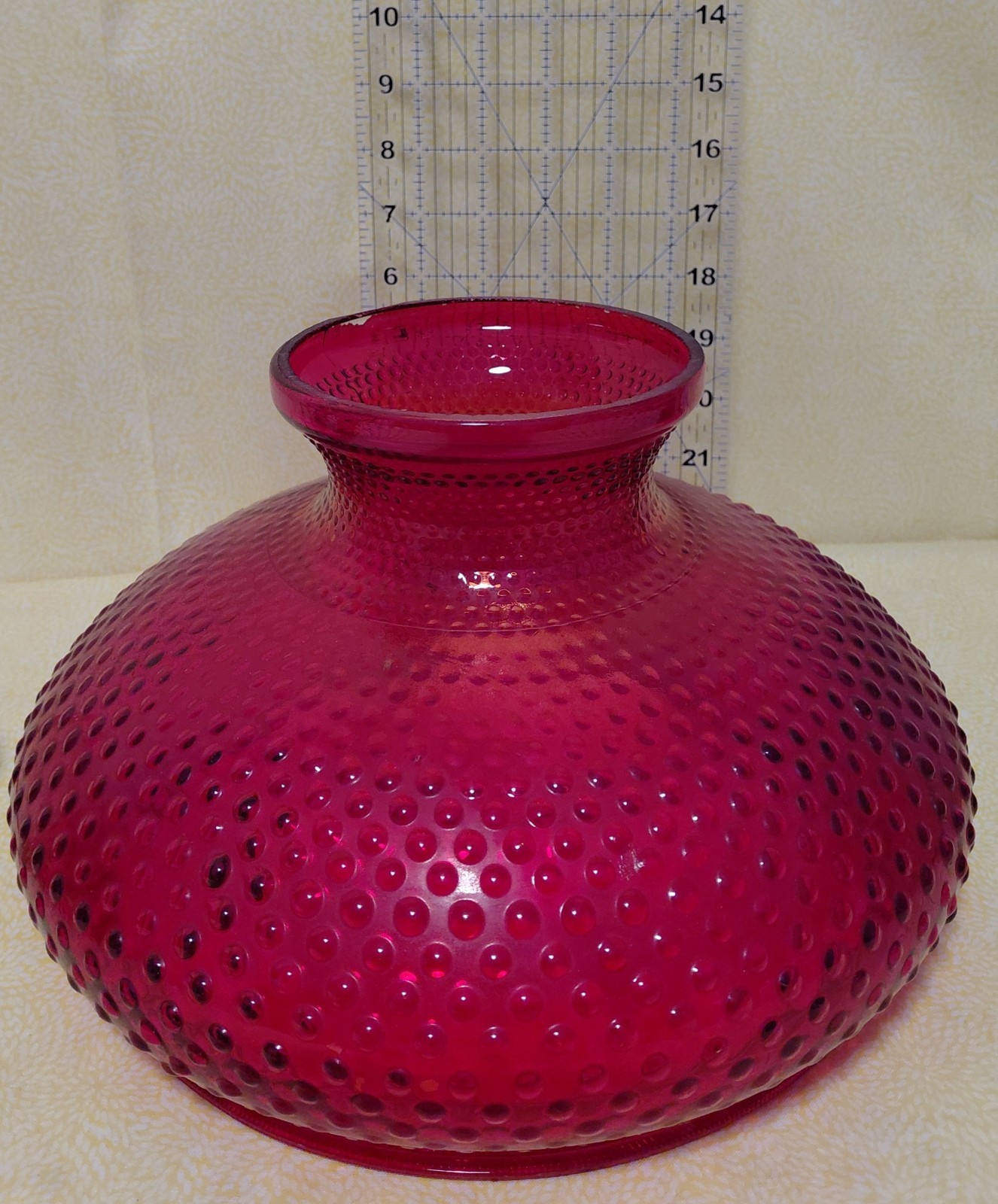 Antique Cranberry Hobnail Hanging Light – Very Pretty & Working Condition!