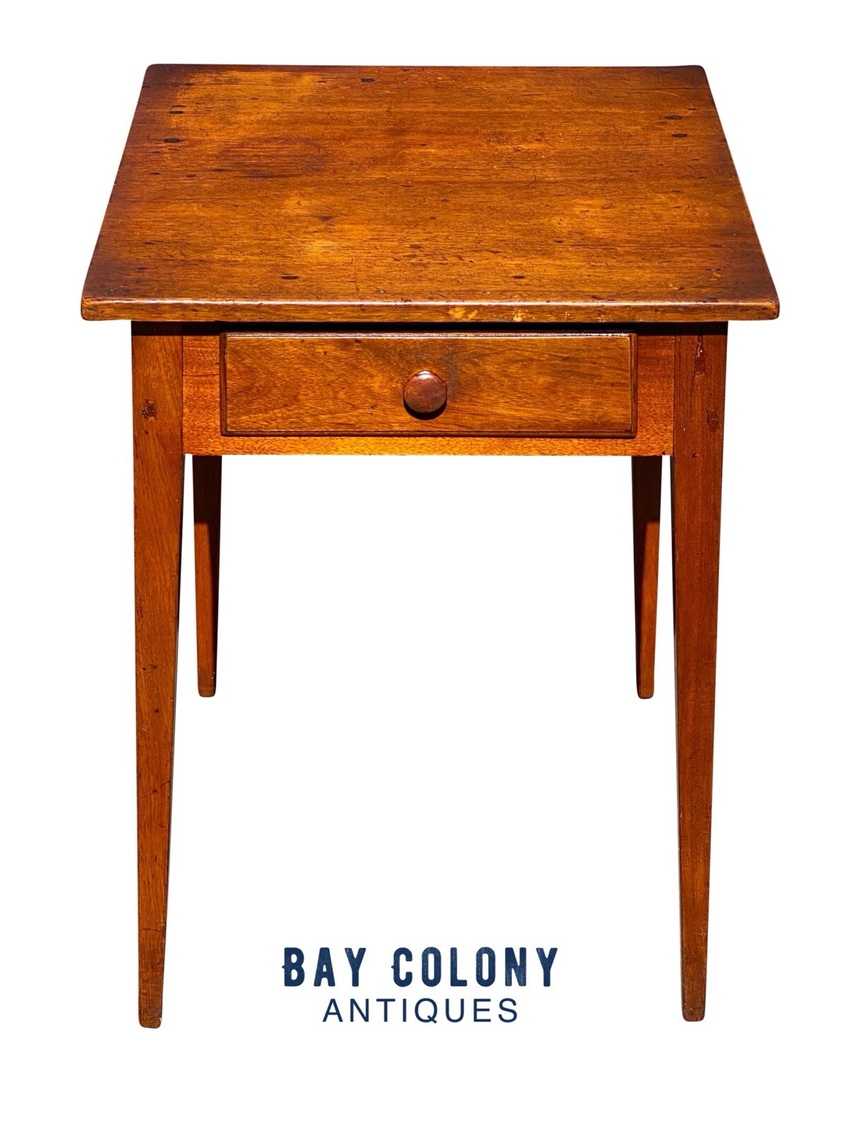 ANTIQUE HEPPLEWHITE PERIOD WALNUT SPLAYED & TAPERED LEG WORK TABLE / NIGHTSTAND