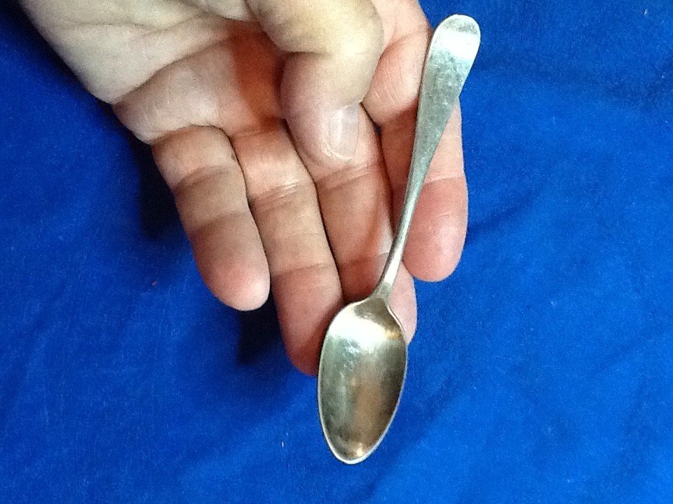 ROGERS TINY TEASPOON FIDDLE HANDLE SILVERPLATE 4 3/4″ 041826A