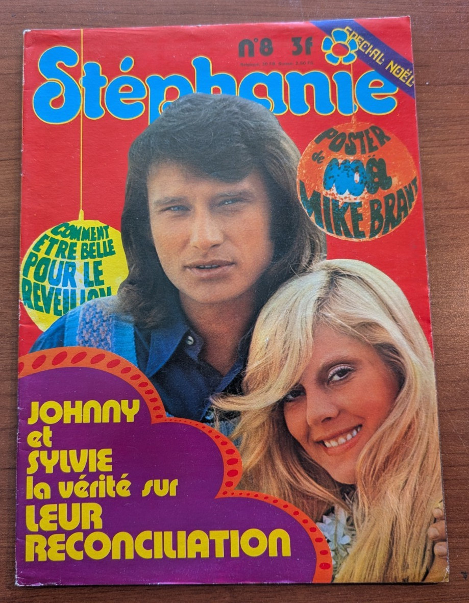 JOHNNY HALLYDAY SYLVIE VARTAN Réconciliation MAGAZINE STEPHANIE POSTER M. BRANT