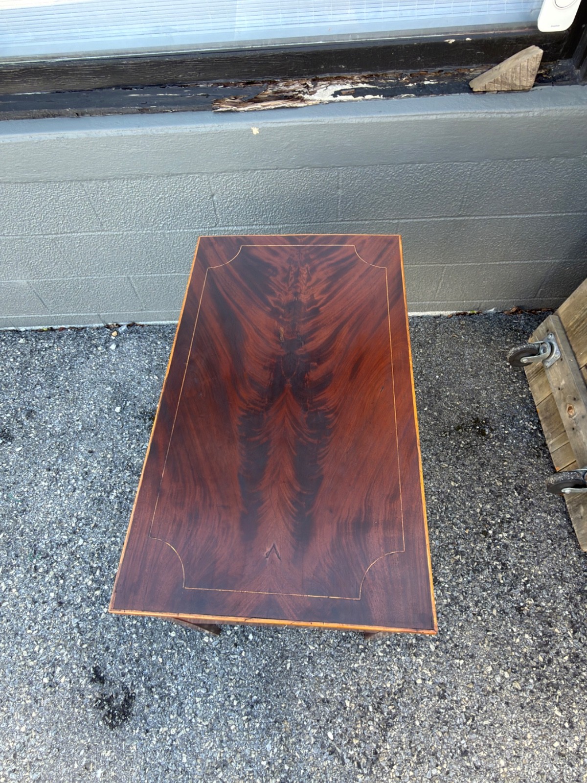 Antique Hepplewhite server dressing table stand mahogany line inlaid 1800s fine