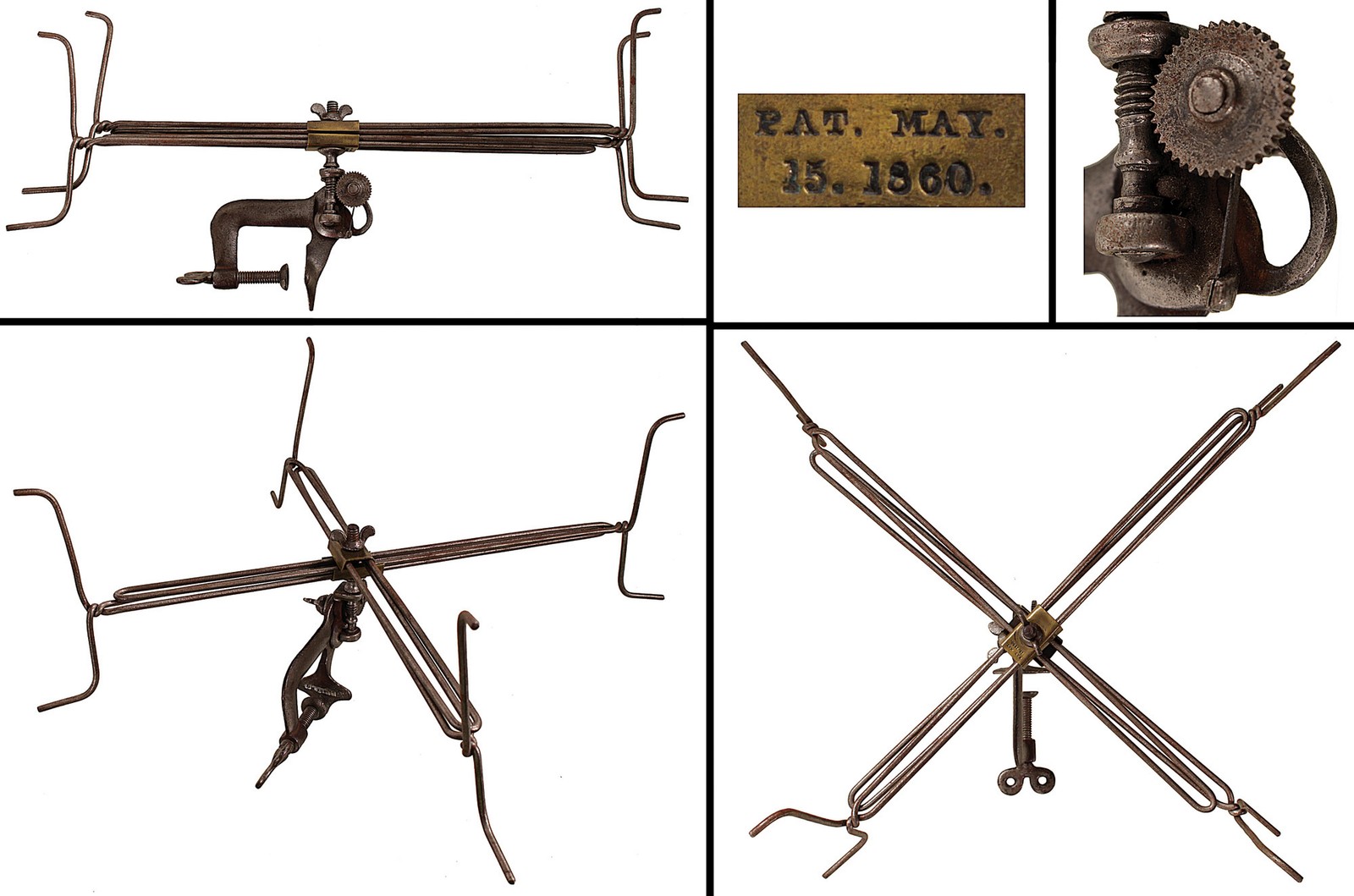 Orig. May, 1860 C.P.S. Wardell, Lake Village, NH Pat. Yarn Winder – mjdtoolparts