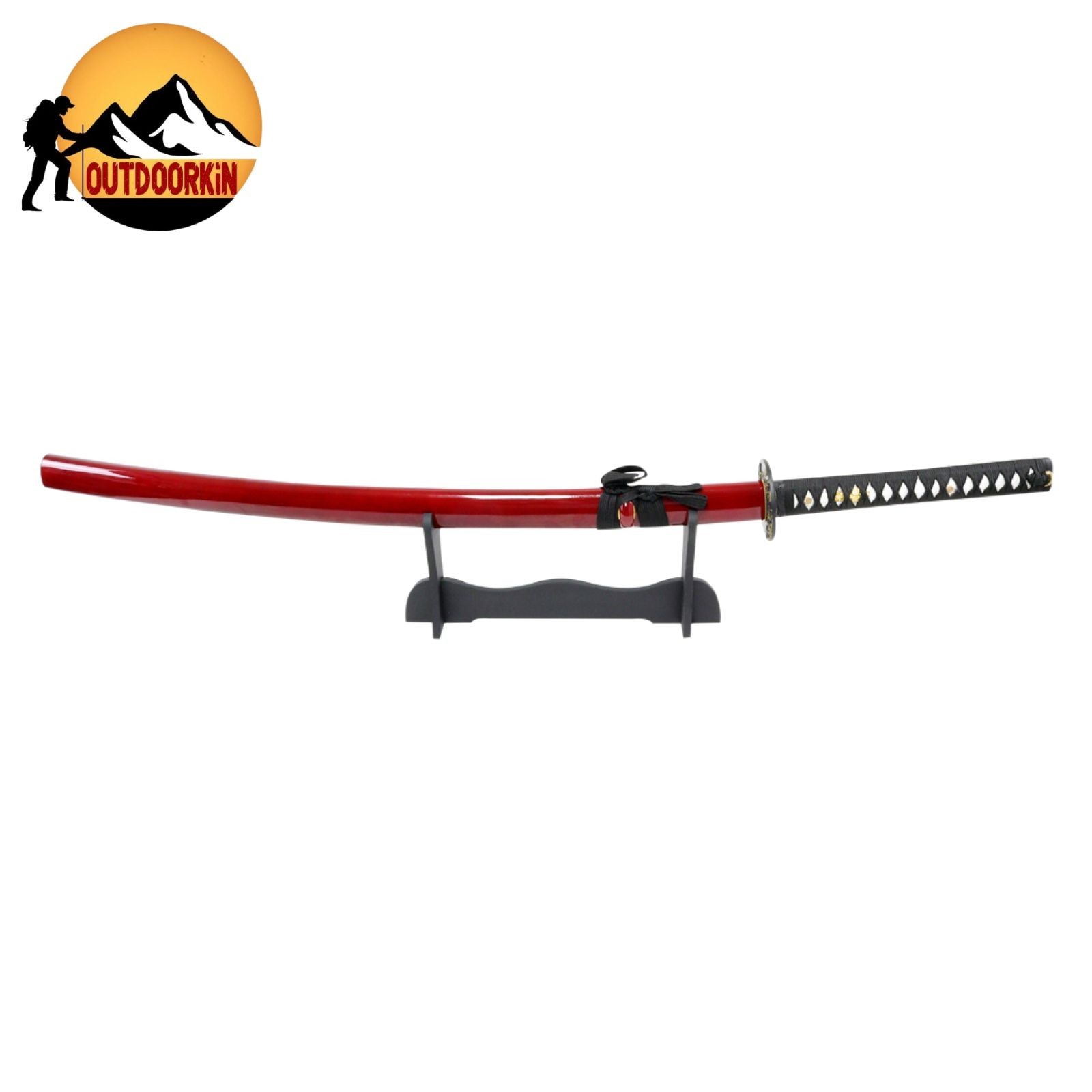 41″ Real BATTLE READY Handmade DAMASCUS STEEL Japanese Samurai Katana Sword RED