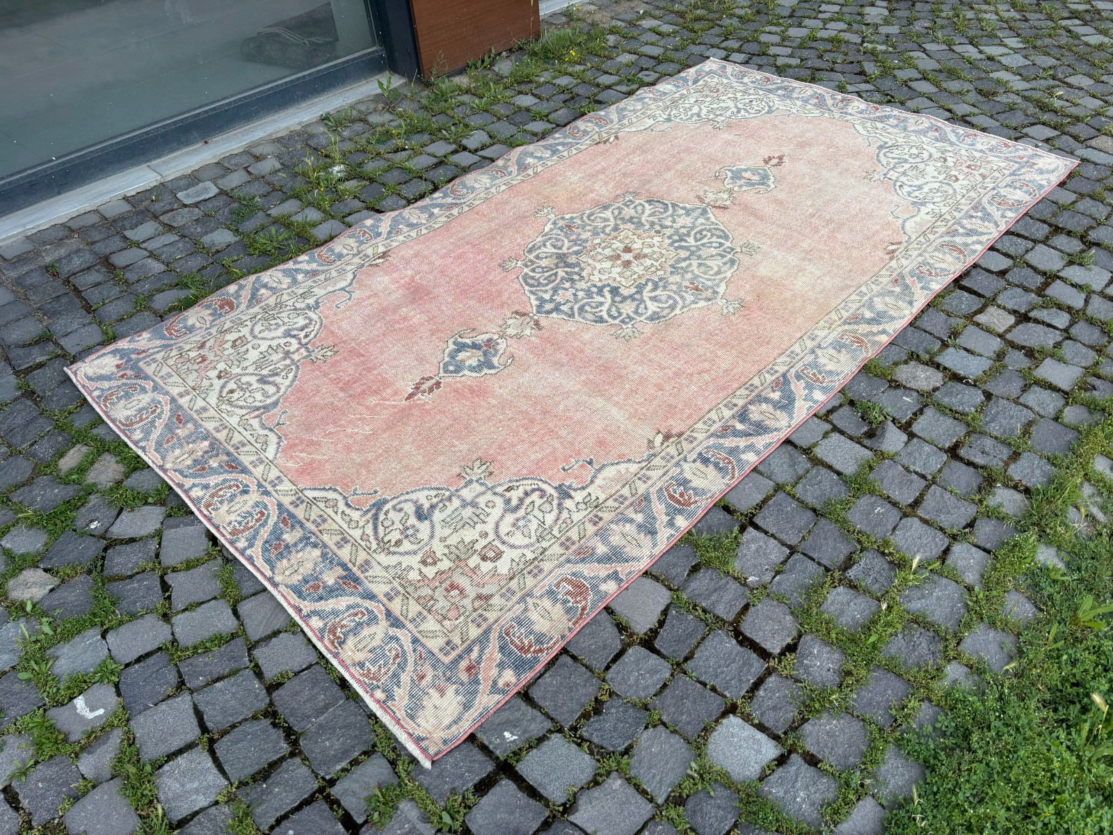 Large rug, Turkish rug, Wool rug, Vintage rug, Handmade rug | 4,9 x 8,8 ft