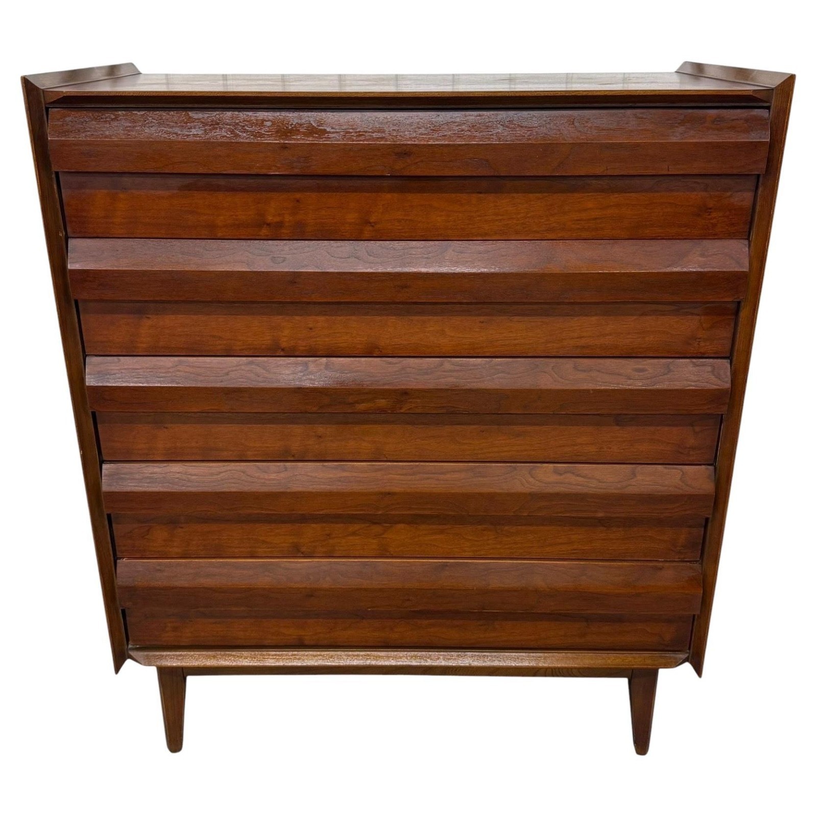Mid-Century Modern Lane 1st Edition Walnut High Chest