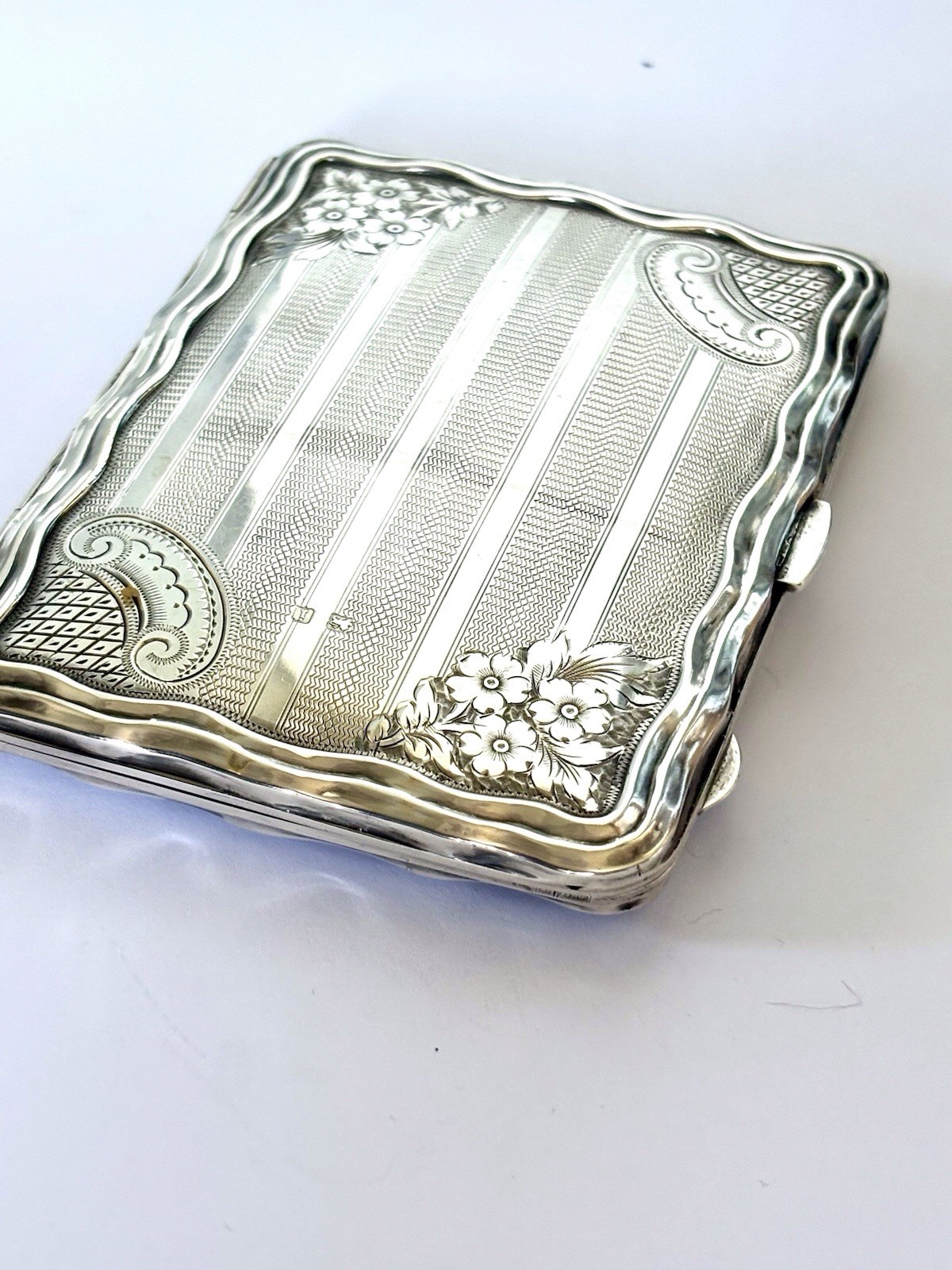 Edwardian Silver AIDE MEMOIRE NOTEPAD PURSE Case JOHN ROSE Birmingham 1908