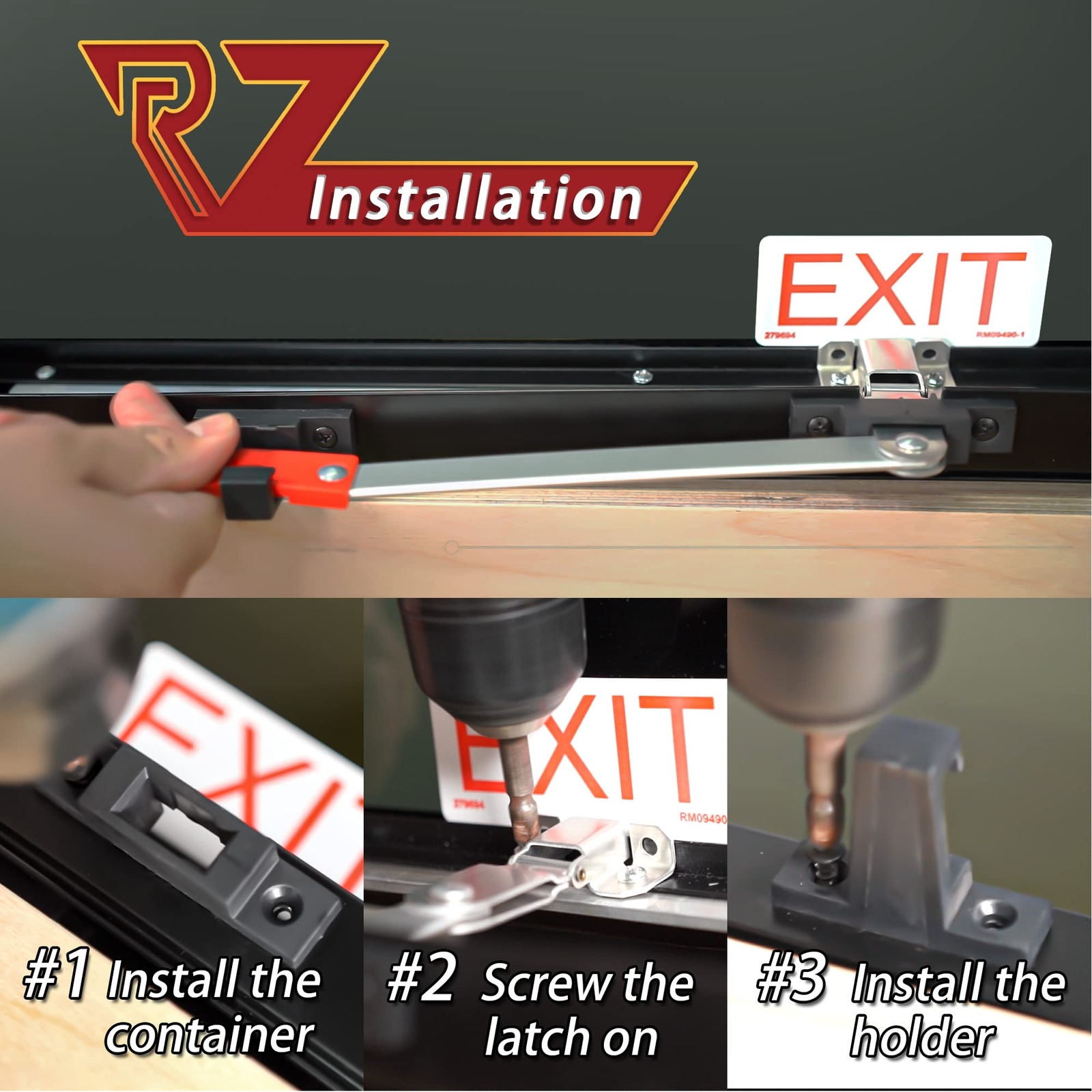 RV Exit Window Latch Bracket – Emergency Replacement Hardware for Camper