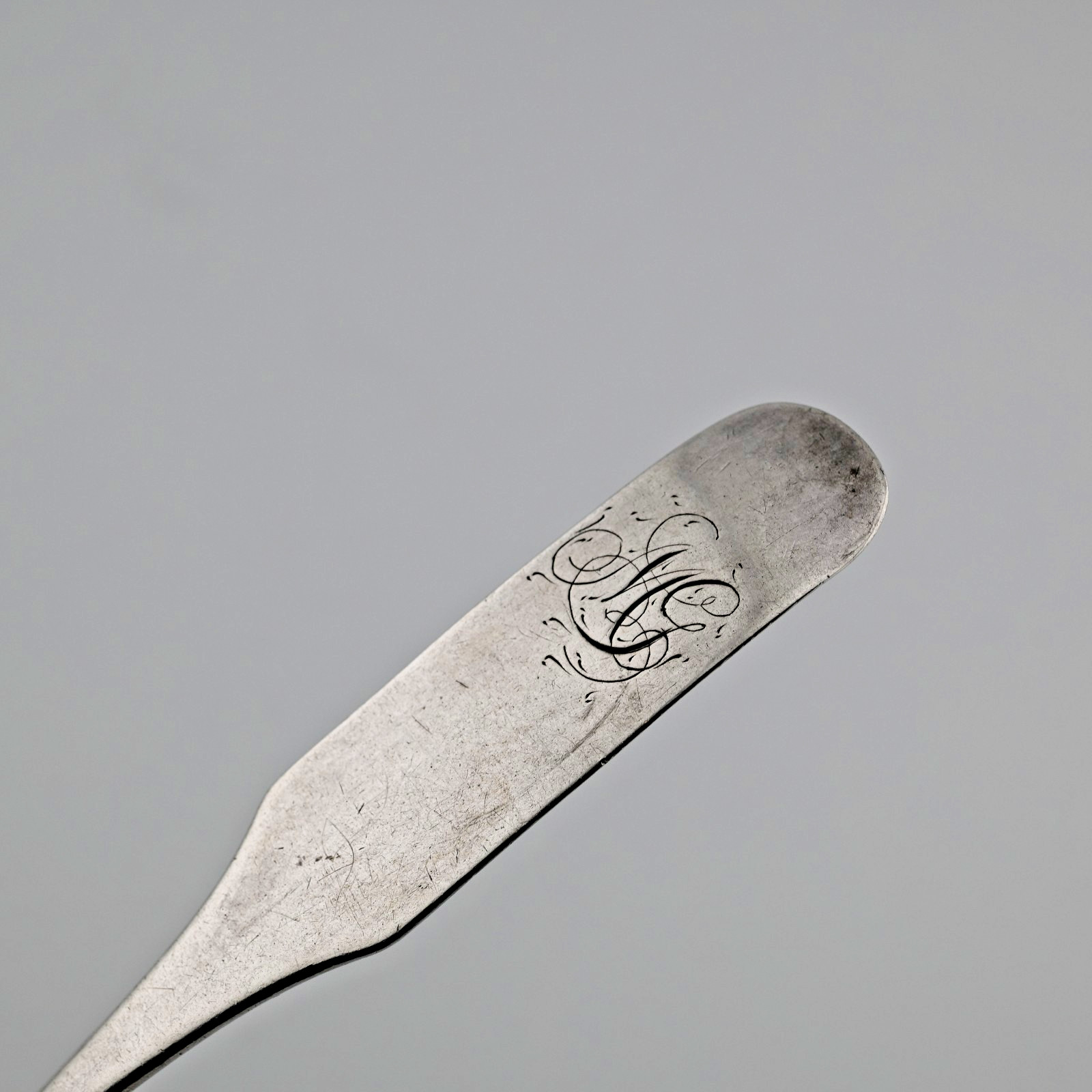 Rare Early Coin Silver Spoon Peter Bentzon African American Silversmith c1800’s