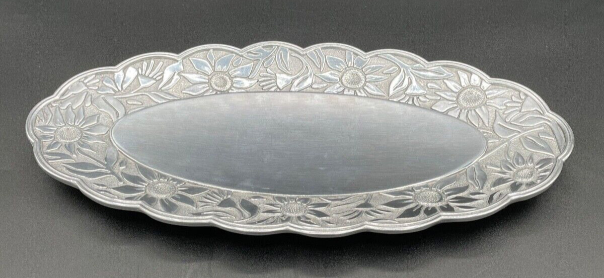 SUNFLOWER Gorham bread serving tray 1831 Metalware 14.5 “