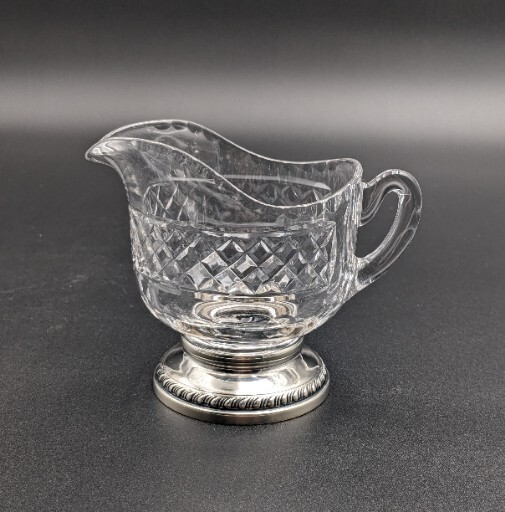 SHEFFIELD SILVER CO. Sterling & Etched Crystal Creamer Antique Rare New York