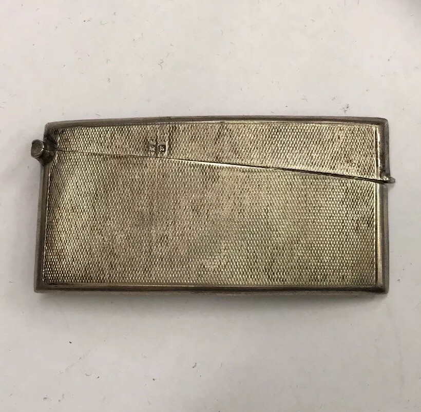 1936 E J Trevitt & Sons Solid Silver Card Case. 31.4g. 4cm X 8cm