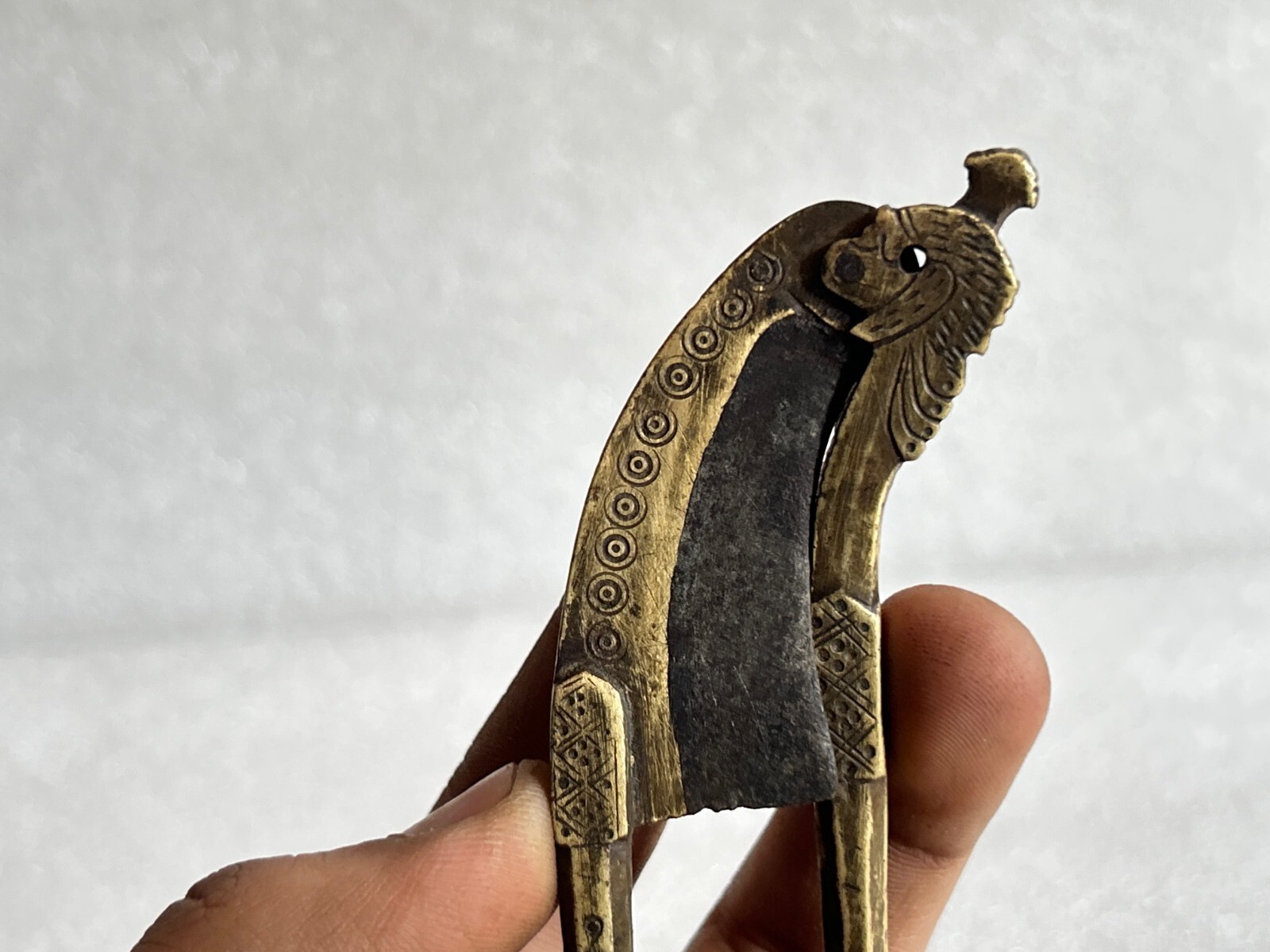 ANTIQUE INDIAN OLD BRASS HANDCRAFTED BETEL NUT CUTTER ARECA NUT CUTTER, #NC.14