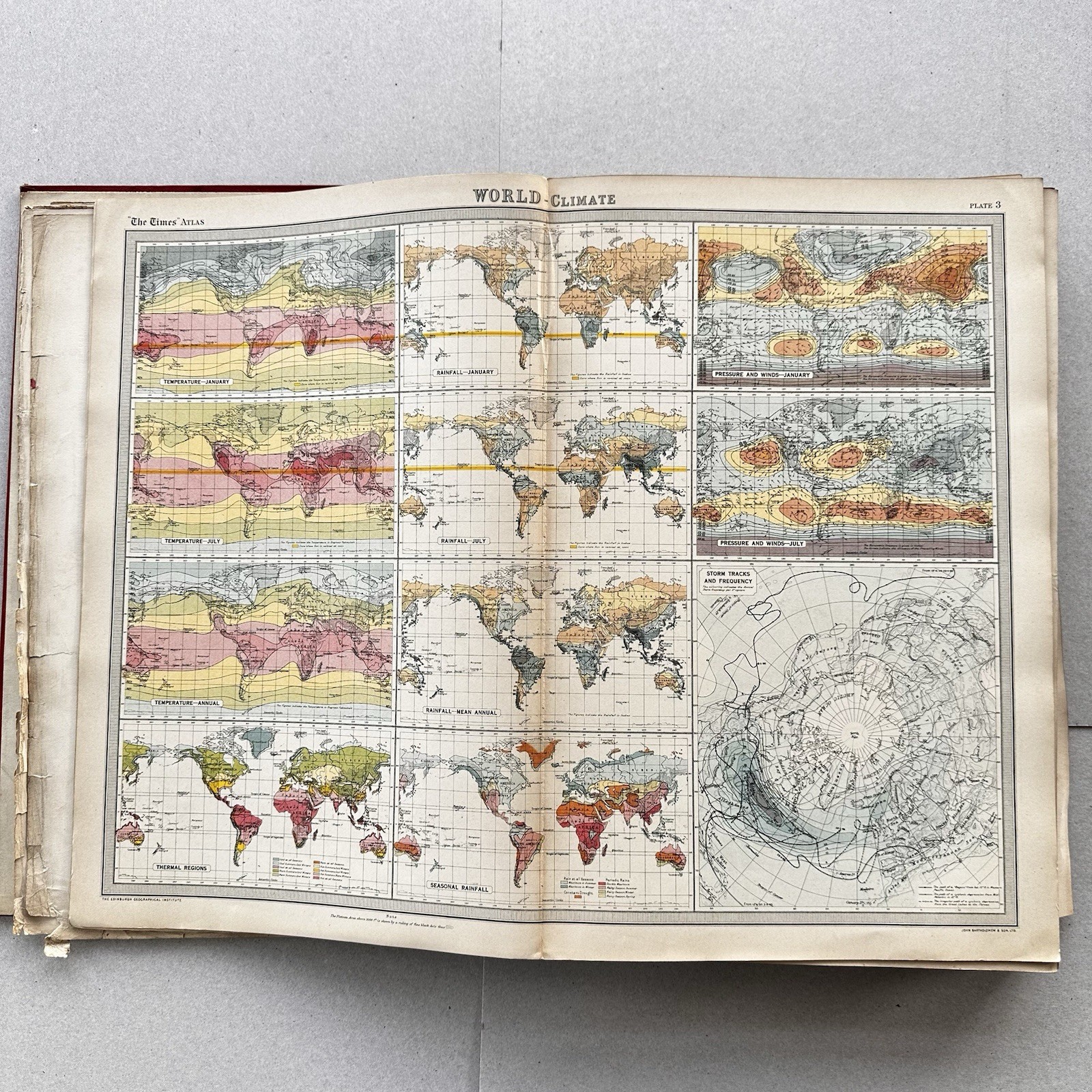 1922 The TIMES Survey Atlas of the World 112 maps Selfridge Edn Pre War (M)