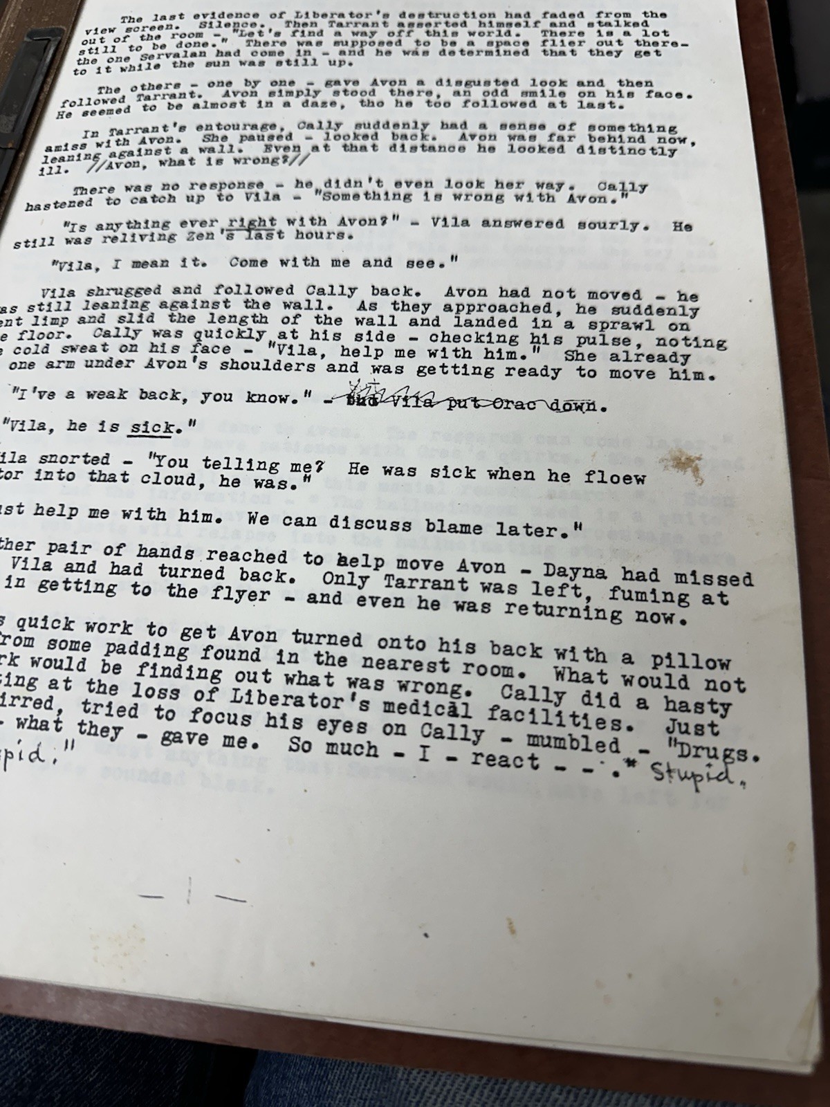 Vintage Typed Manuscript Titled “A Pride of Lions” Science Fiction