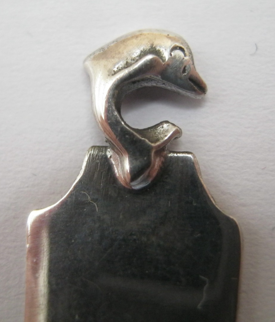 Cute Solid Silver 925 Bookmark With A Dolphin Topper – Sea Animals / Wildlife