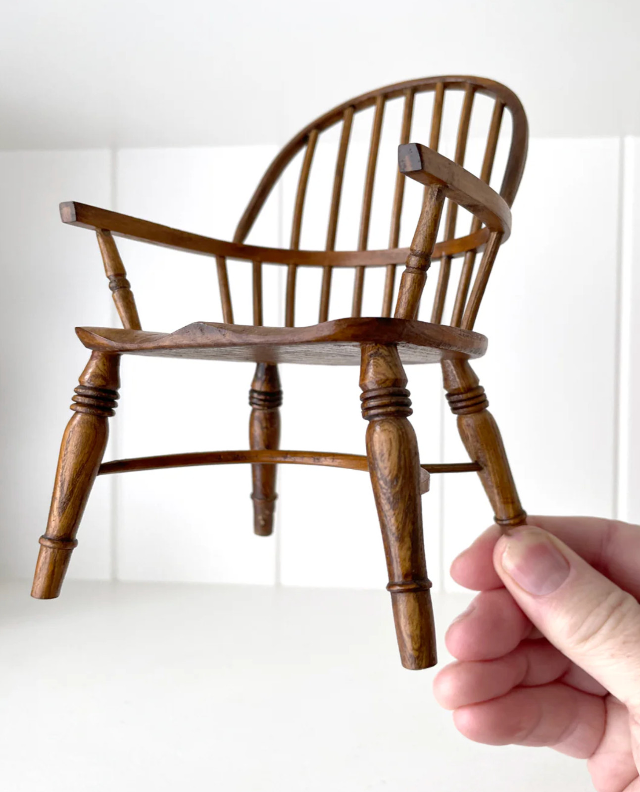 Five Miniature Windsor Chairs Apprentice Piece/Salesman Sample VINTAGE