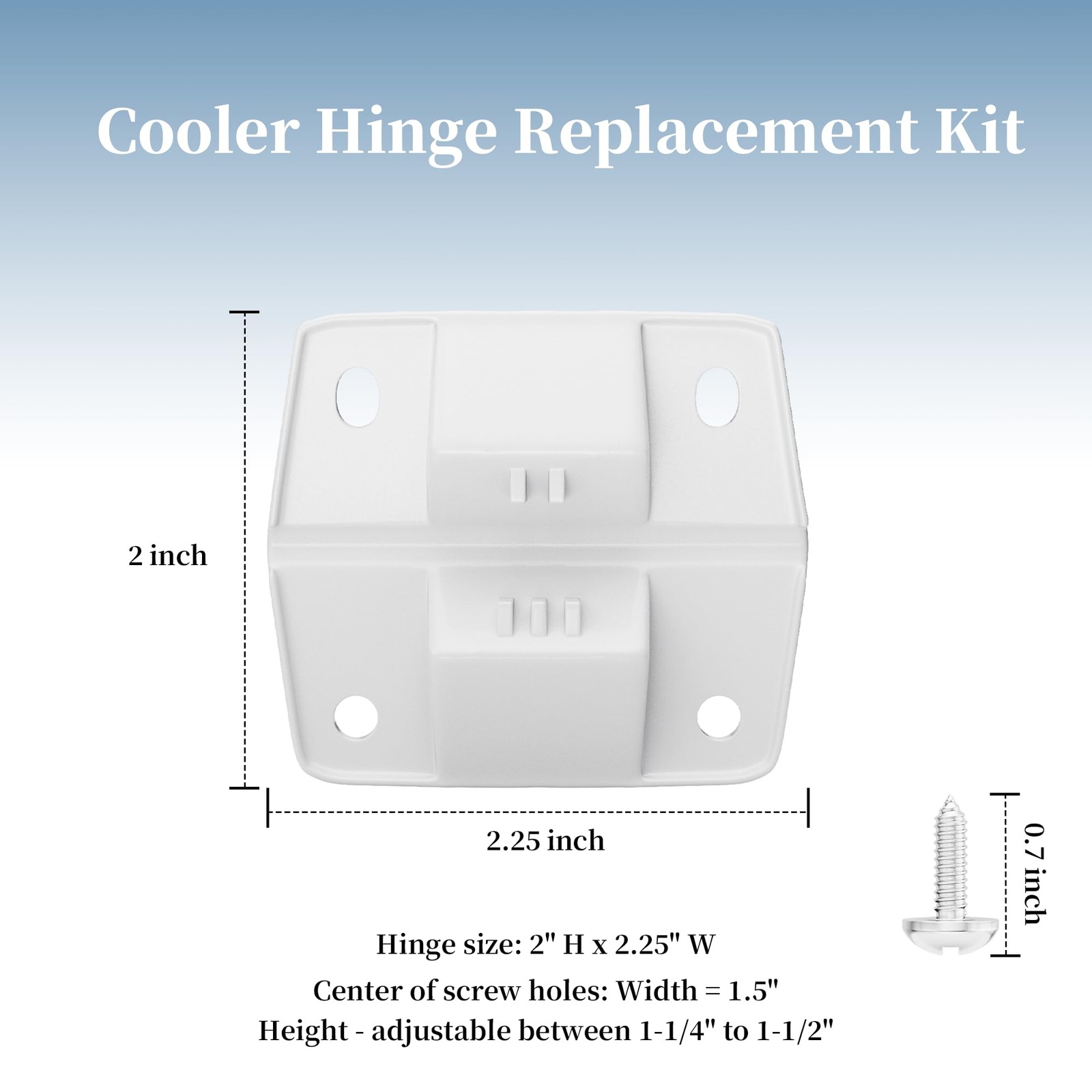 Cooler Plastic Hinges Replacement Compatible with Coleman Coolers White