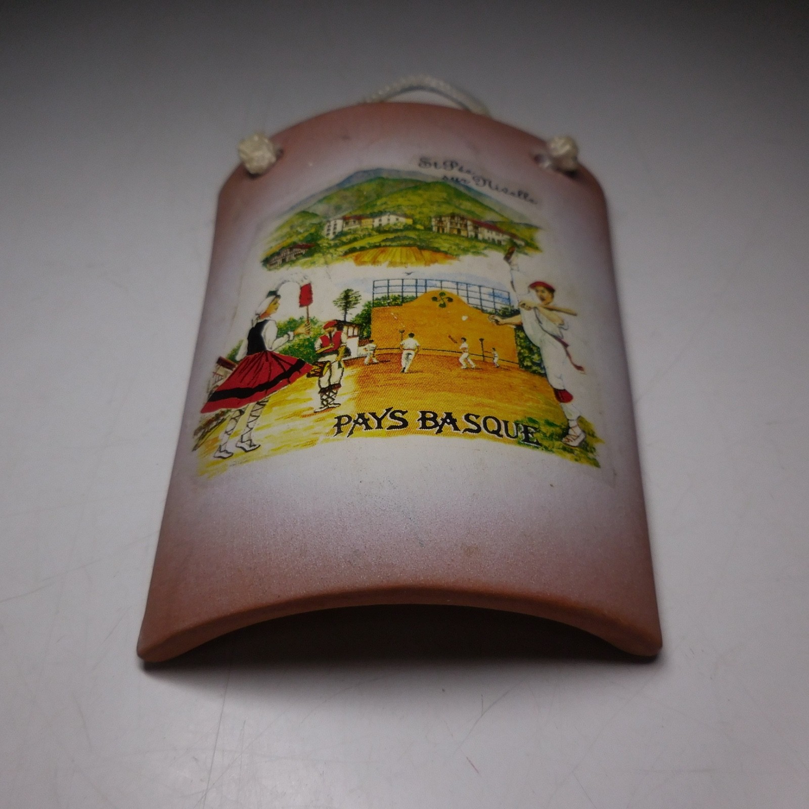N26.16 Terracotta Tile Pays Basque St Pée Sur Nivelle Pelote Costume Tradition