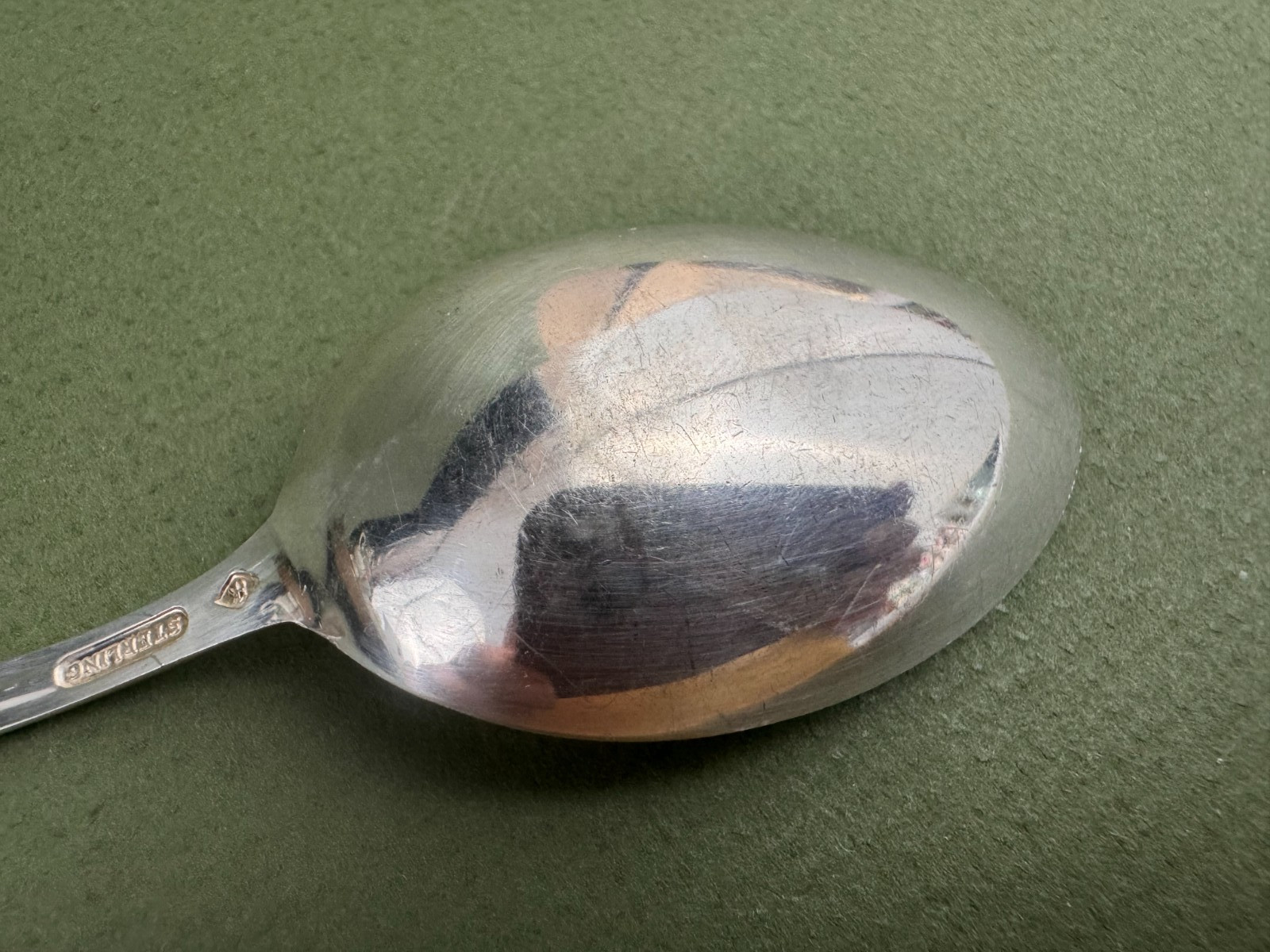 Bates & Klinke Sterling Silver Pine Tree State Maine Souvenir Spoon 5 5/8”