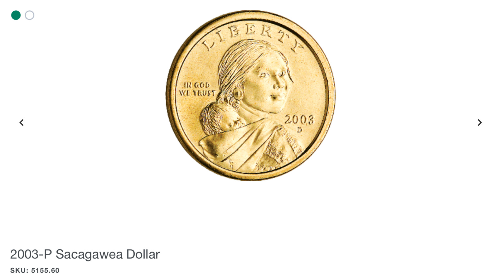 Sacagawea Dollar 2003-P Uncirculated