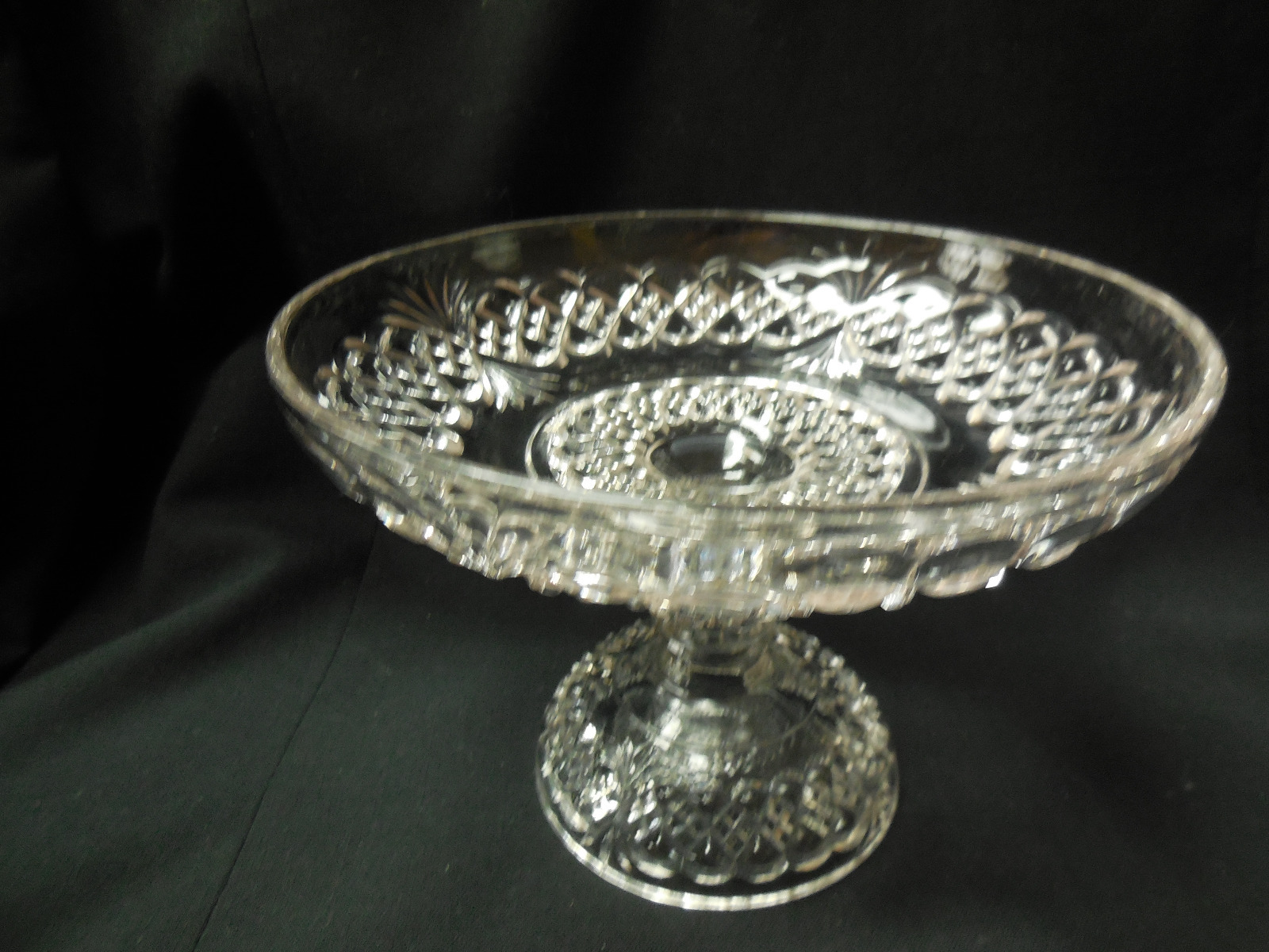EAPG- Tarentum Glass Co. “Tarentum’s Atlanta” crystal compote