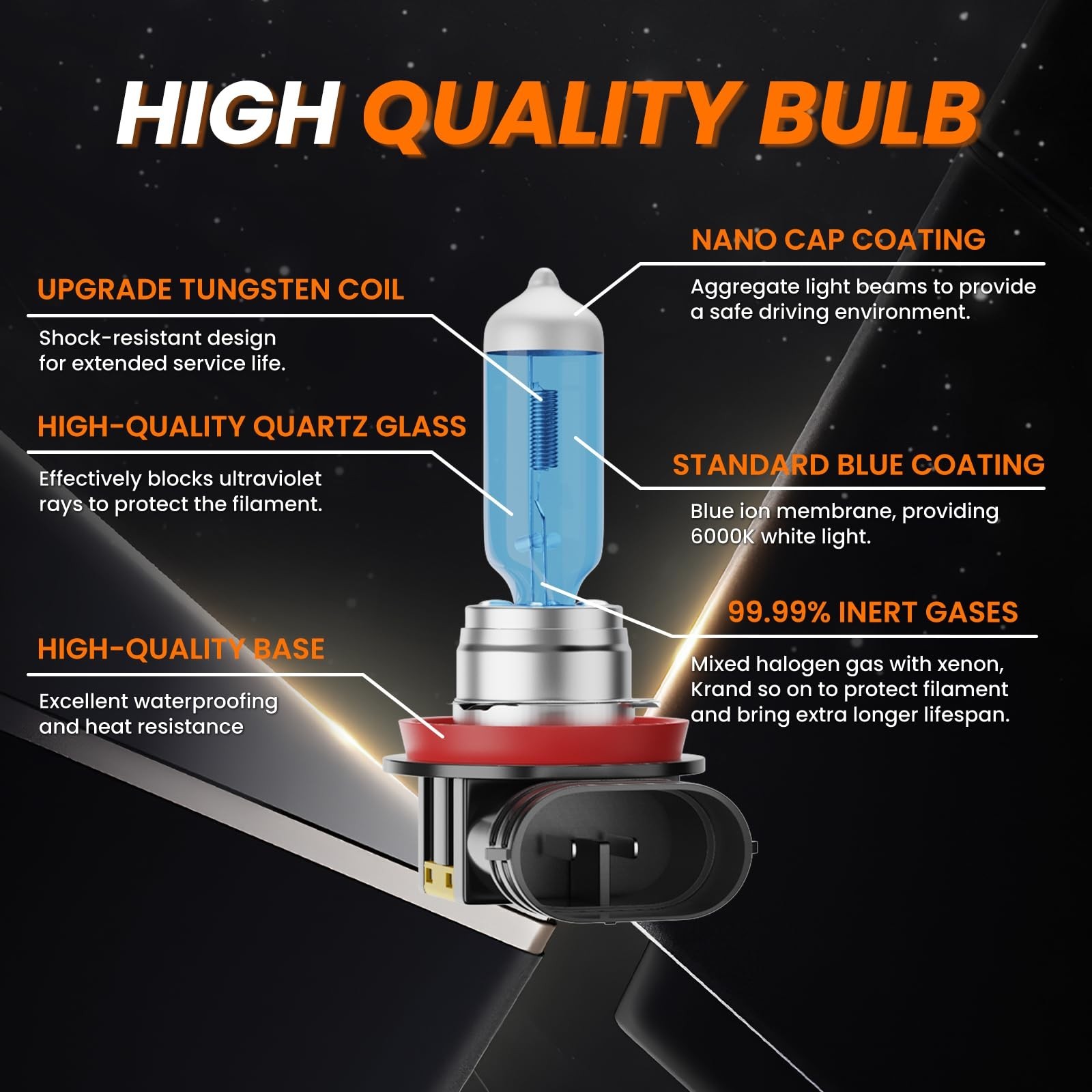 Upgraded Halogen Light Bulbs Compatible For Chevy Malibu 2004-2012, H11 High …
