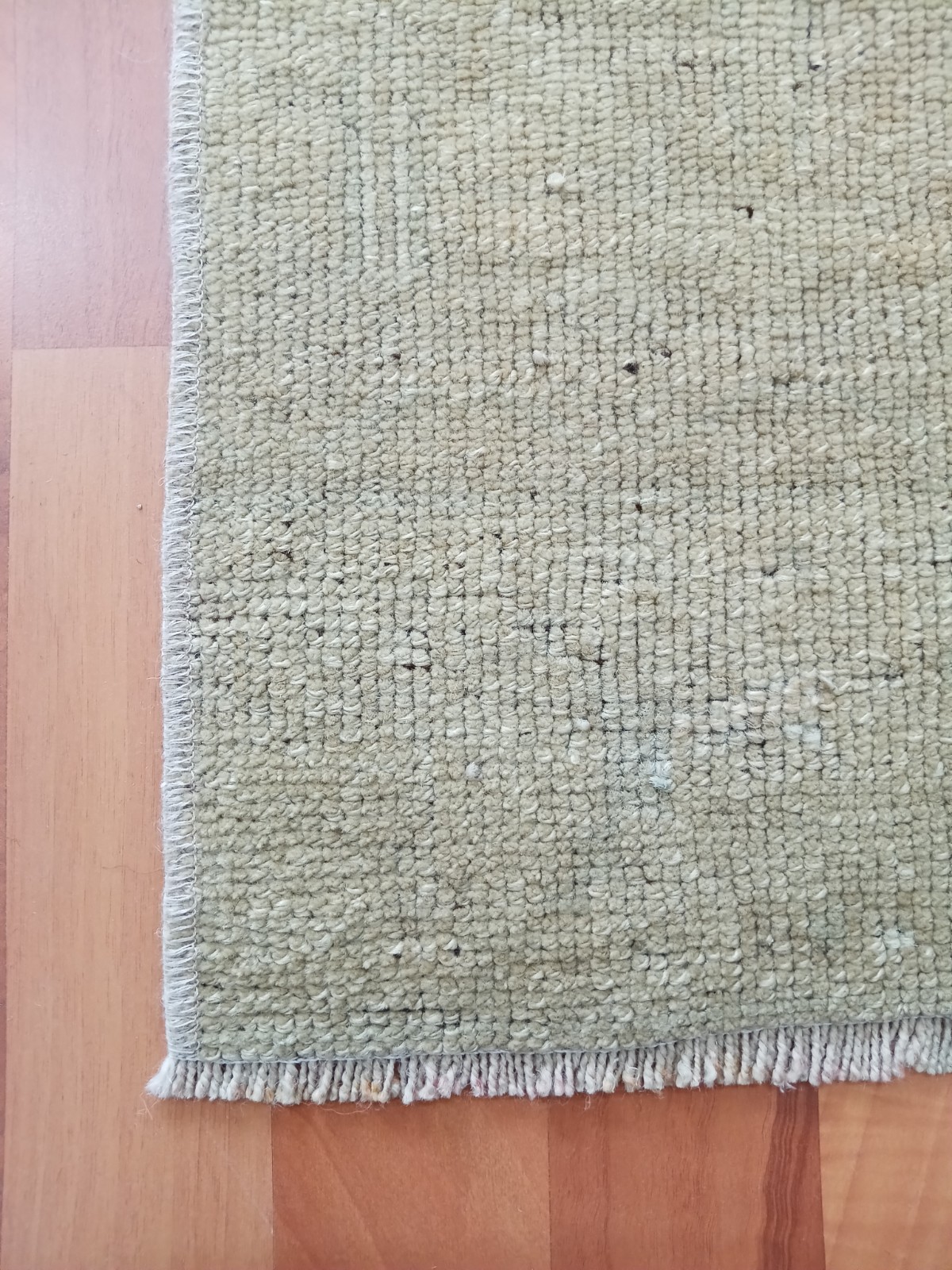 Beige Green Runner Geometric Rug Anatolian Oushak Faded Rug Handmade Rare Rug
