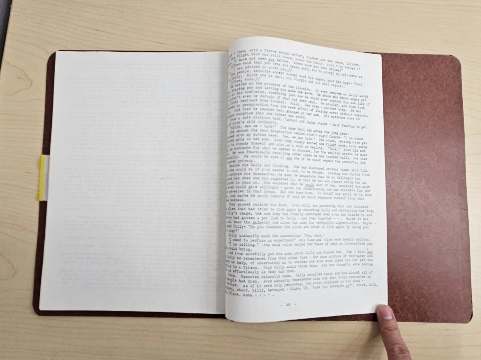 Vintage Typed Manuscript Titled “A Pride of Lions” Science Fiction