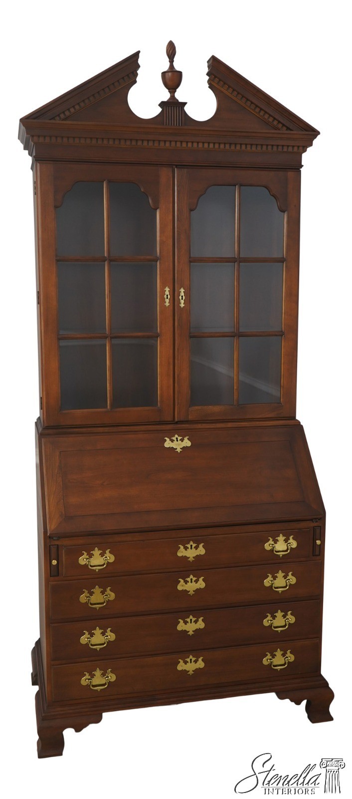 72807: STATTON Cherry Secretary Desk w. Bookcase Top