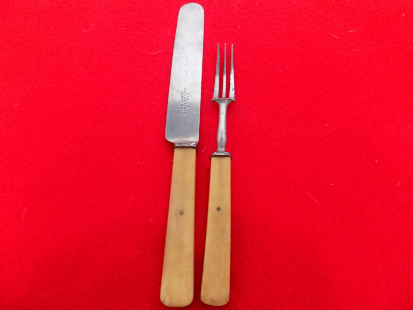 Antique 1850 – 1859 bone handled cutlery Wolfe Dash & Fisher New York