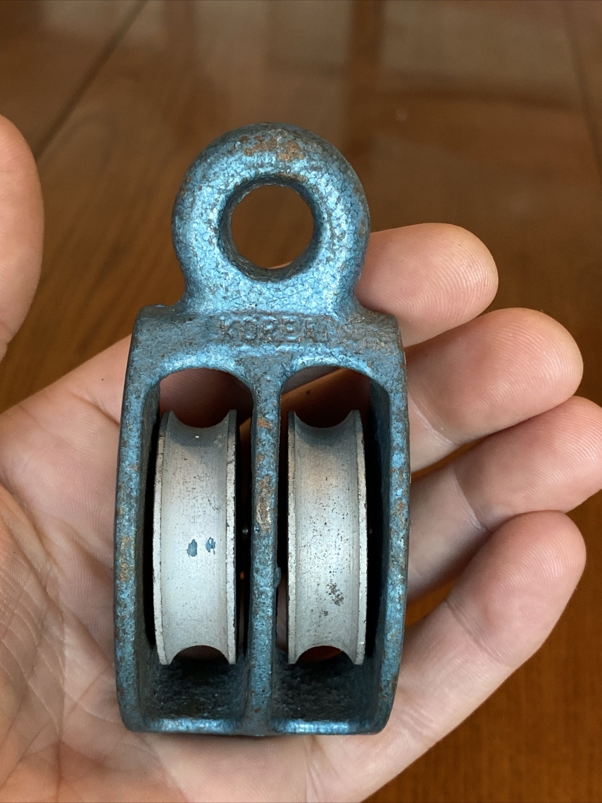 Fast Eye Awning Tackle 5/16”-3/8” DOUBLE Rope Pulley Barn Farm Nautical KOREA