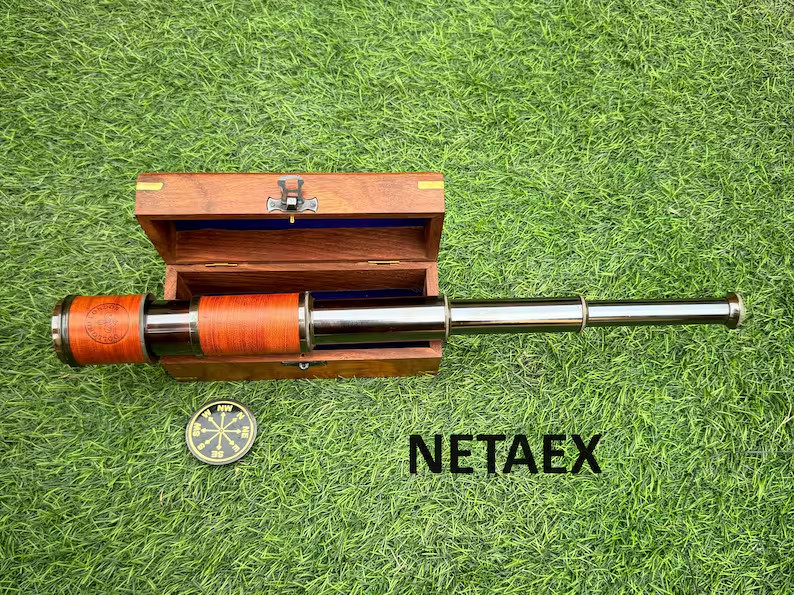 Engraved Brass Telescope, Personalized Spyglass, Father’s Day Gift