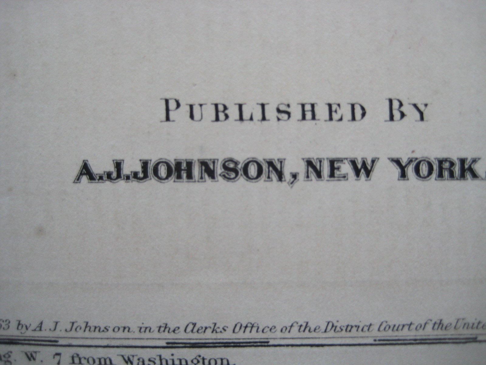 Original Color 1863 Johnson FLORIDA Map Military Trails Forts & Only 37 Counties