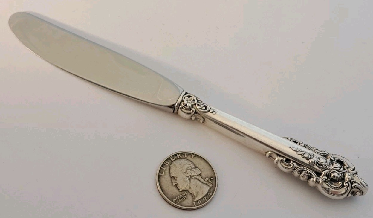 Grande Baroque by Wallace Sterling Silver Handled HH Butter Knife 6.25″ NICE