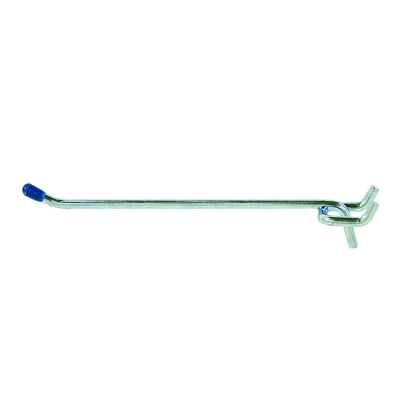 Crawford 14360 Zinc Silver Peg Hook for 1/4 in. Pegboard 9-1/2 L x 11 H in.
