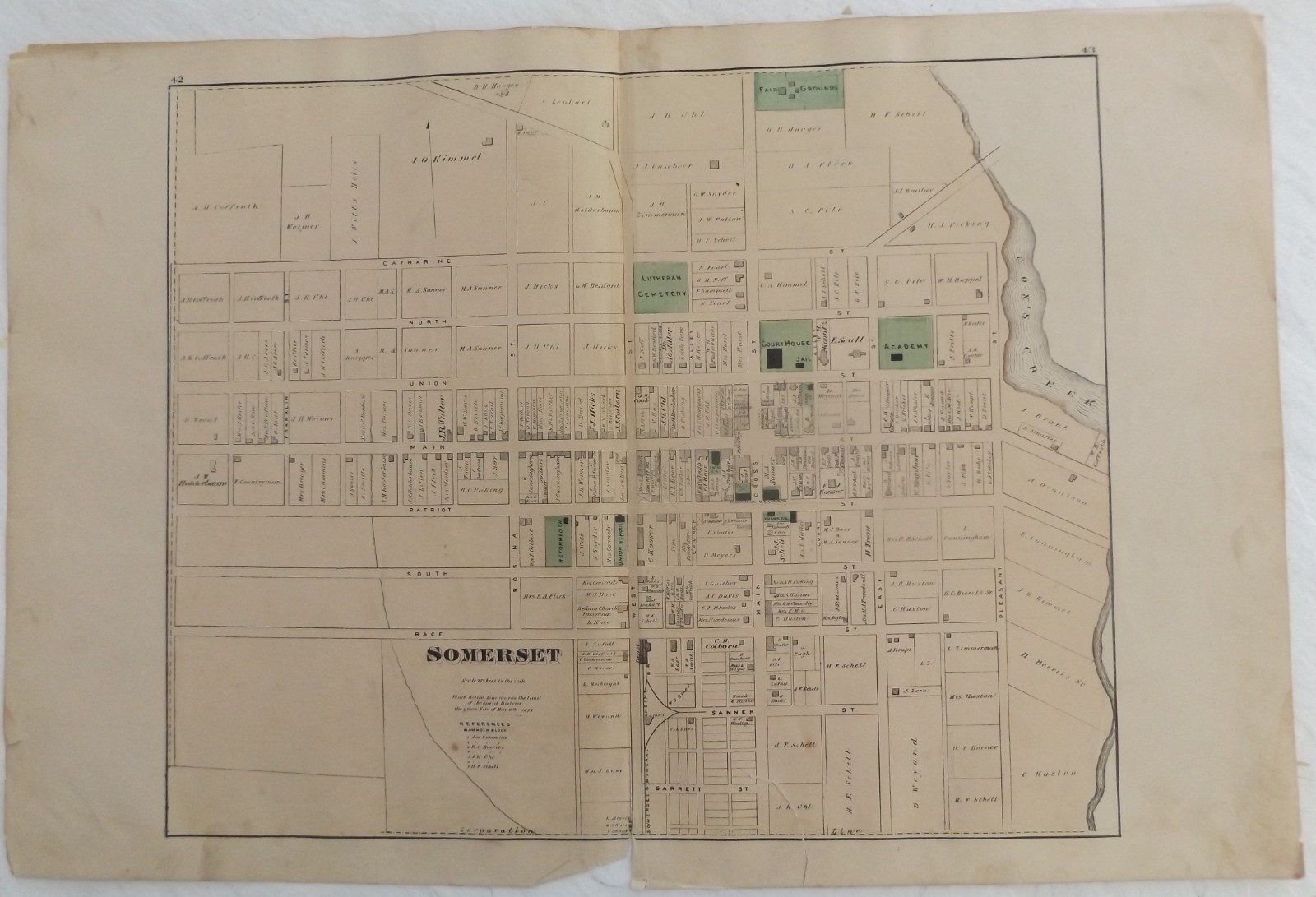 1876 Pennsylvania Somerset Atlas Print