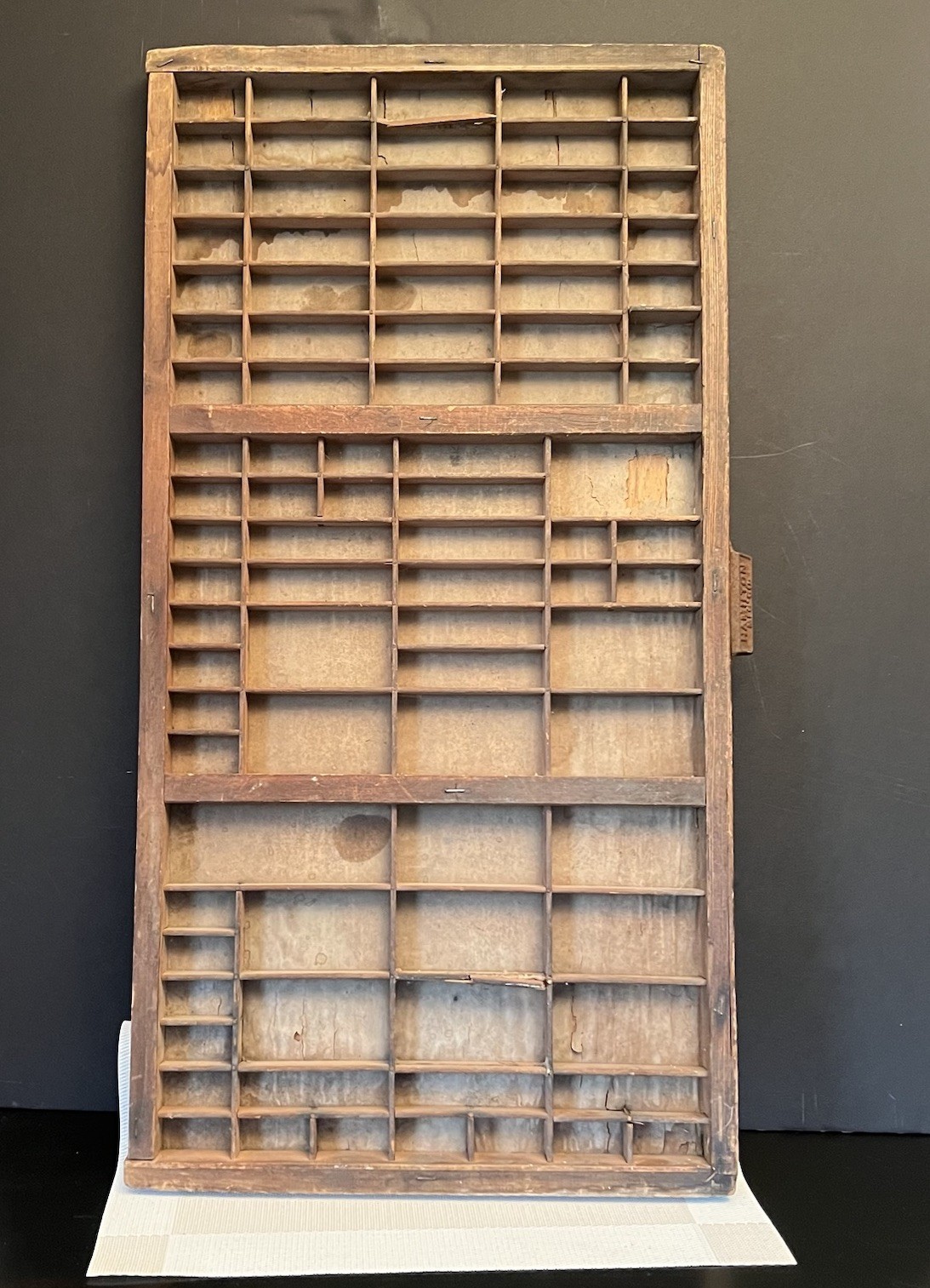 Antique Vtg Wooden Printers Tray Drawer Hamilton Letterpress Shadow Box 32×17