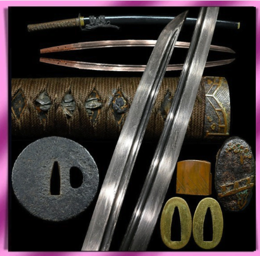 KATANA 刀 “ Mumei ” 無銘 Japanese Real Sword 62.4 cm Koshirae Antique Japan