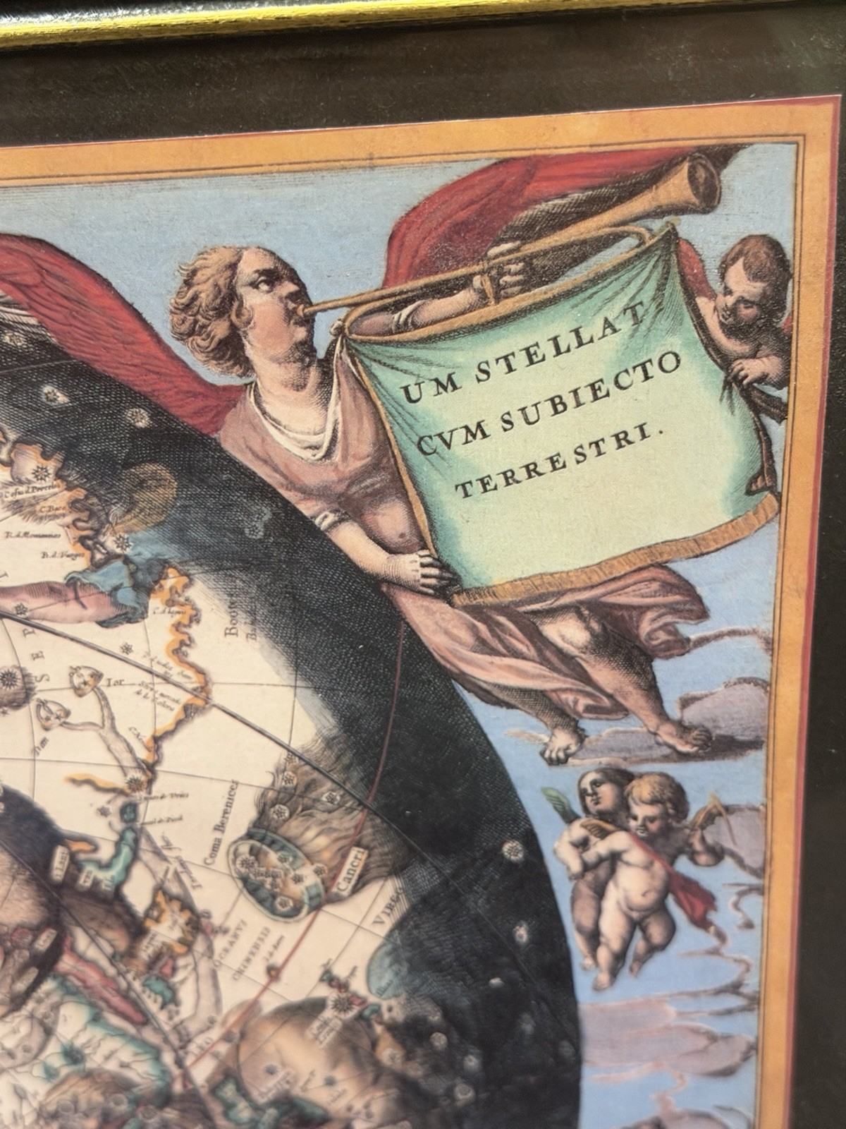 1980s Celestial Constellation Map Framed Print Astrology Zodiac Star Chart