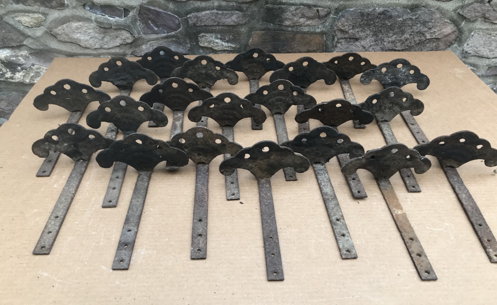 Lot of (21) Antique Cast Iron SNOWBIRD ICE SNOW STOPS FN Peter & Bro. Newside PA