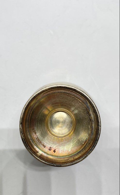 B&M Sterling Silver Small Cup Goblet Cordial #54 Newark NJ Vintage 68.9g