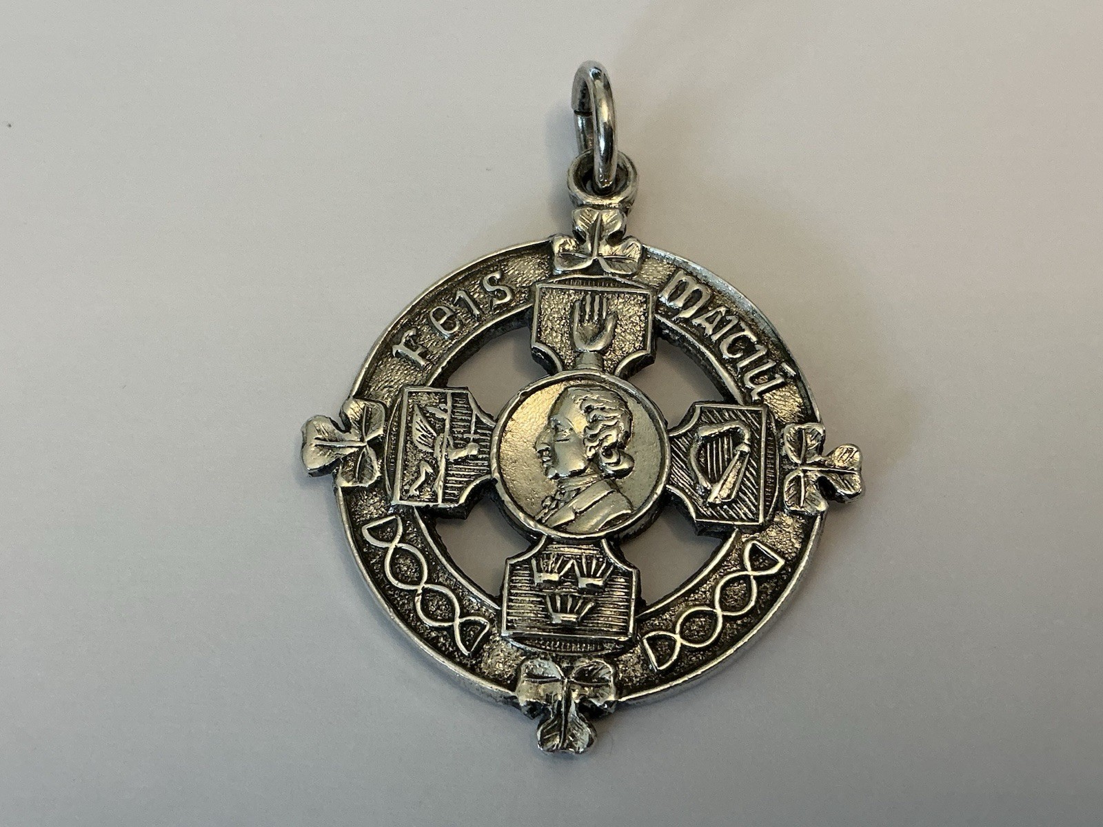 Beautiful Irish Sterling Silver ‘Feis Maitiu’ Fob by John Miller Dublin 1947
