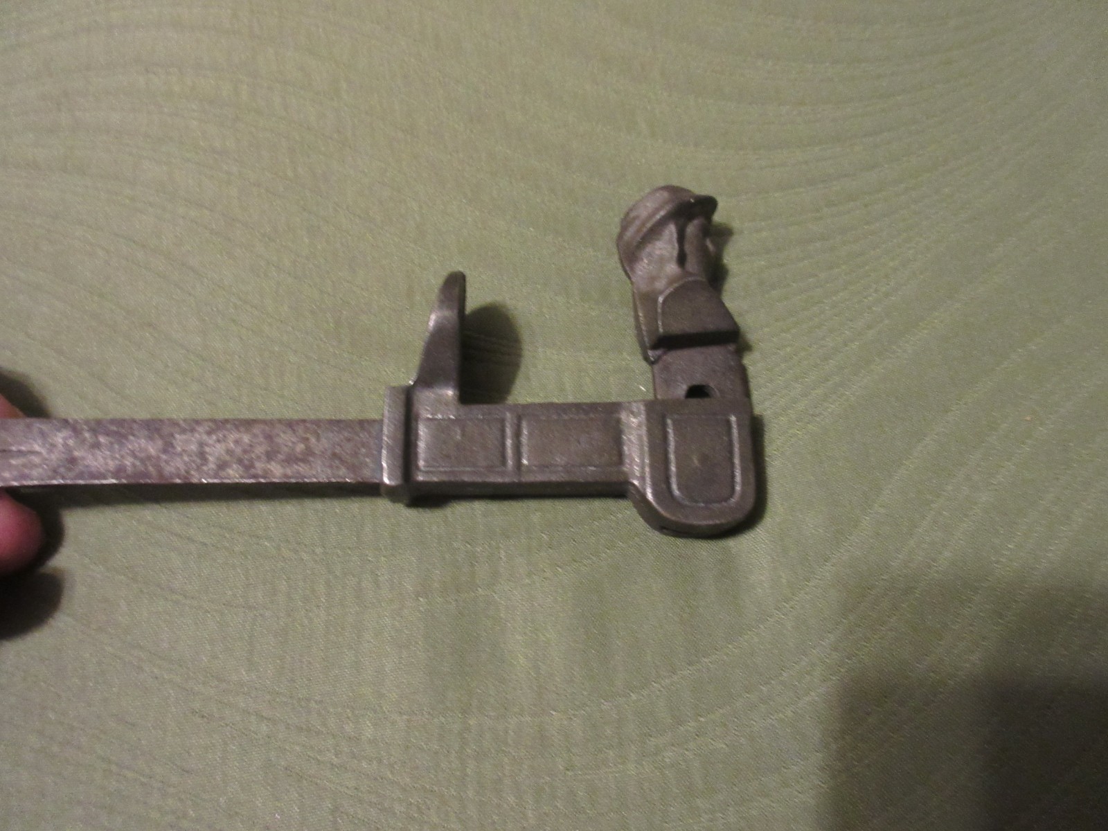 Antique Cast Iron Figural wooden shutter dogs lock holder NO.35