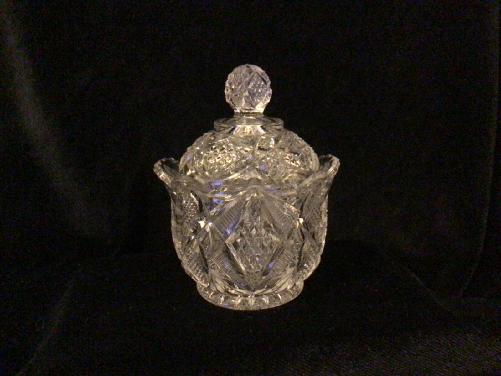 EAPG – U.S. Glass #15048 – “Pennsylvania” clear child’s sugar bowl