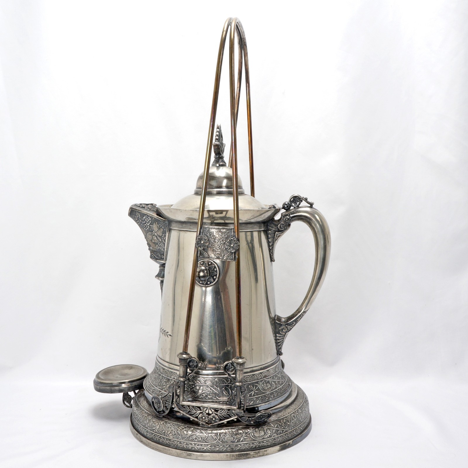 Victorian Aesthetic Movement Silverplate Tilting Water Pitcher Rogers & Brittin