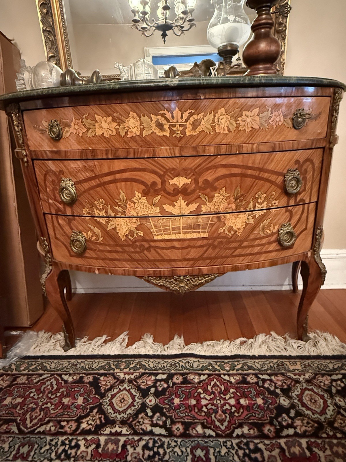 Dining Room Sideboard With Marble Top Antique